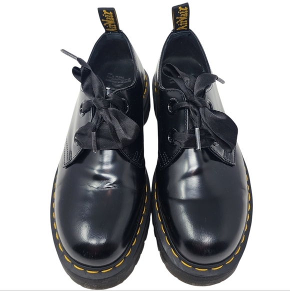 Dr.Martens Holly Platform Oxford In Black Patent Leather Size 9 - Picture 11 of 16